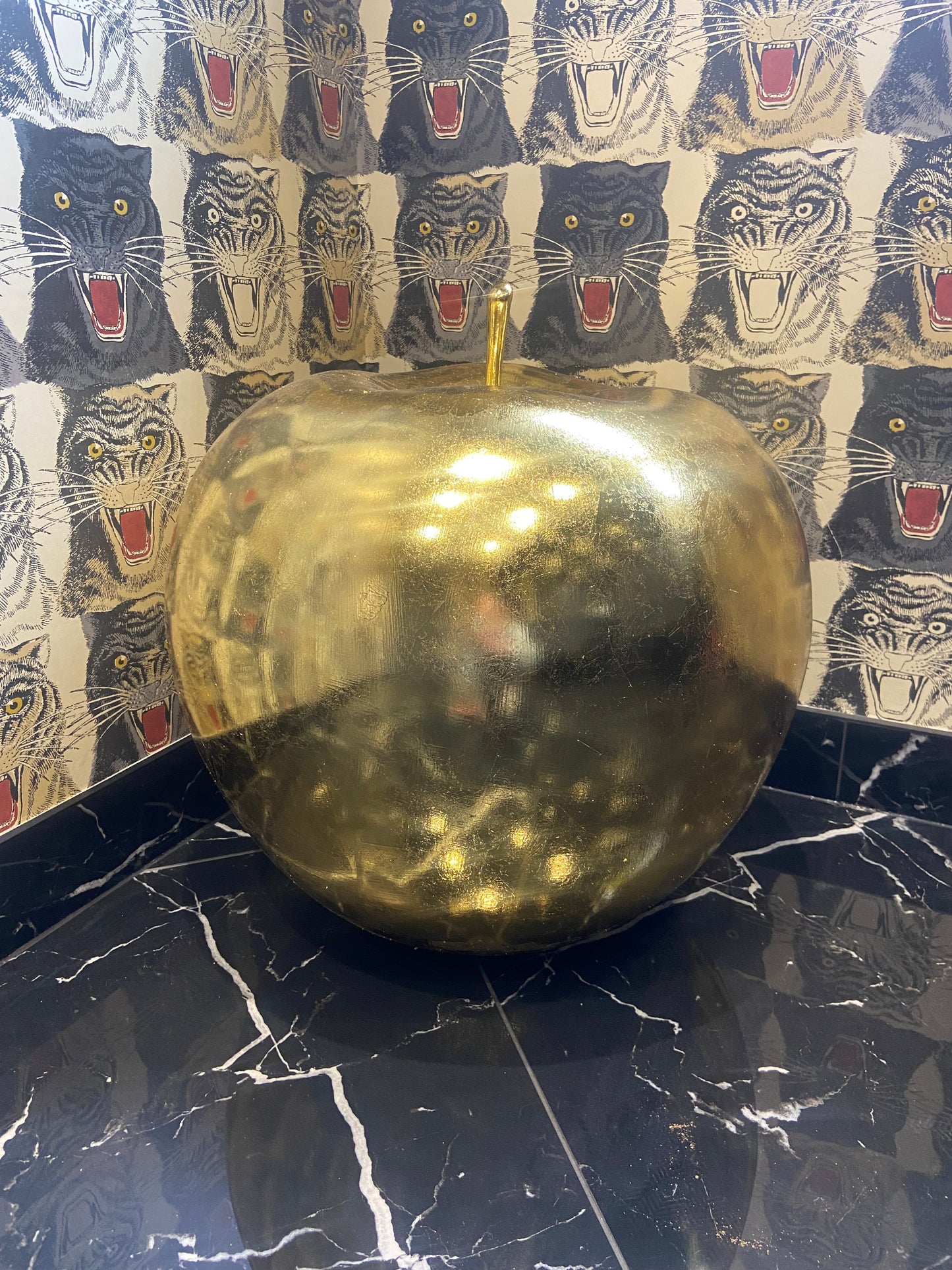 GILDED APPLE SCULPTURE