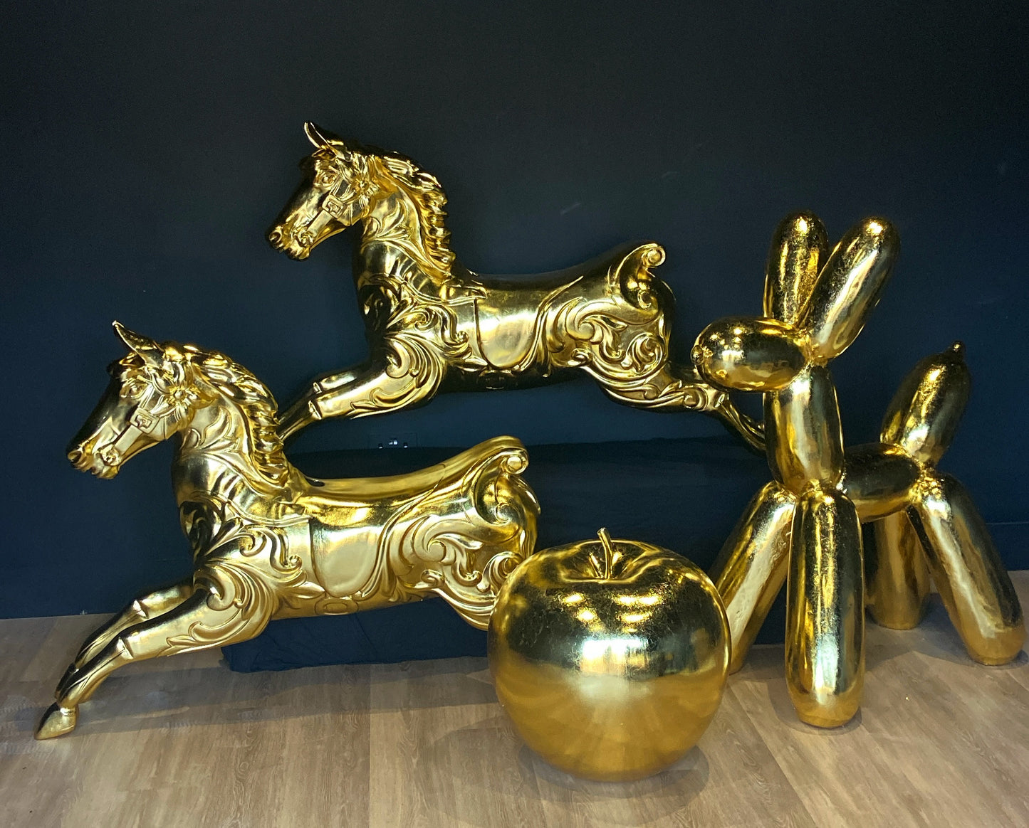 GILDED CAROUSEL HORSE