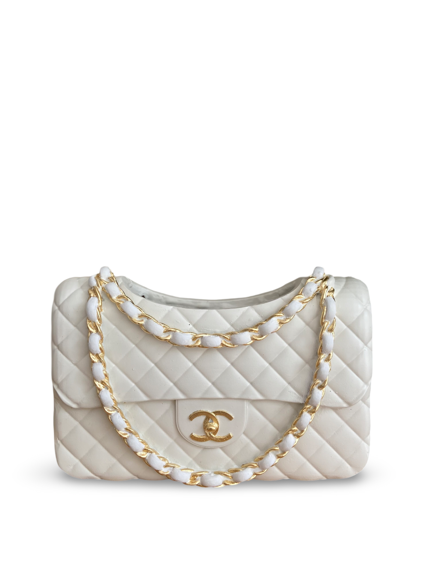 ICONIC HANDBAG VASE WITH GOLD DETAILING