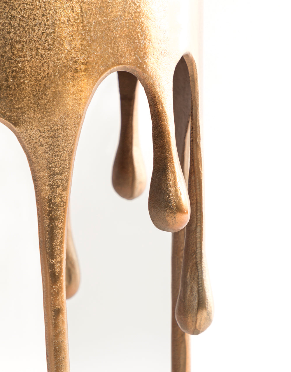 GOLD ALUMINIUM DRIP SIDE TABLE