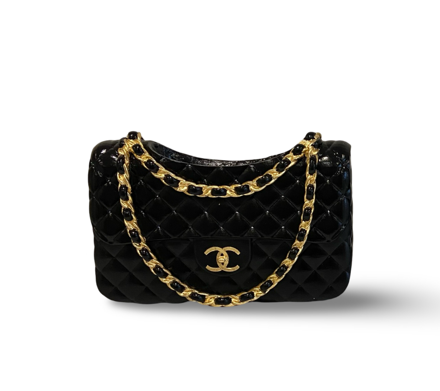 ICONIC HANDBAG VASE WITH GOLD DETAILING