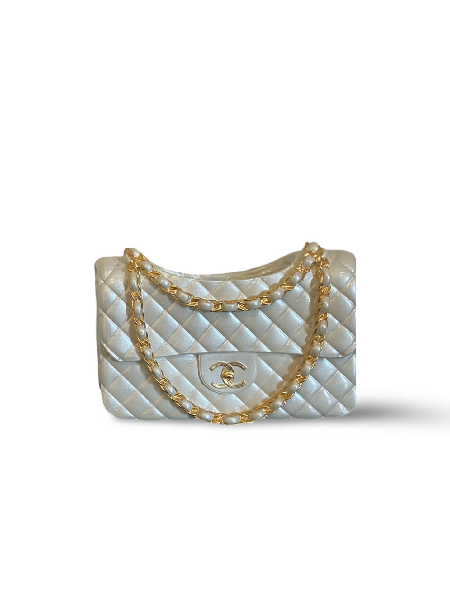 ICONIC HANDBAG VASE WITH GOLD DETAILING
