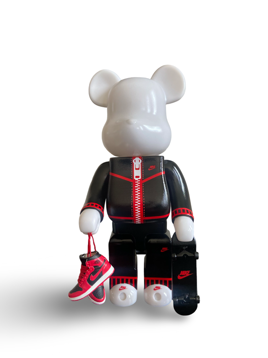 BLACK AND RED NI KE BEARBRICK