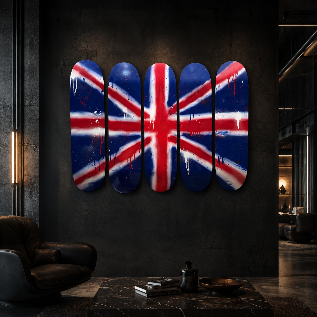 GRAFFITI UNION JACK SKATEBOARD DECKS