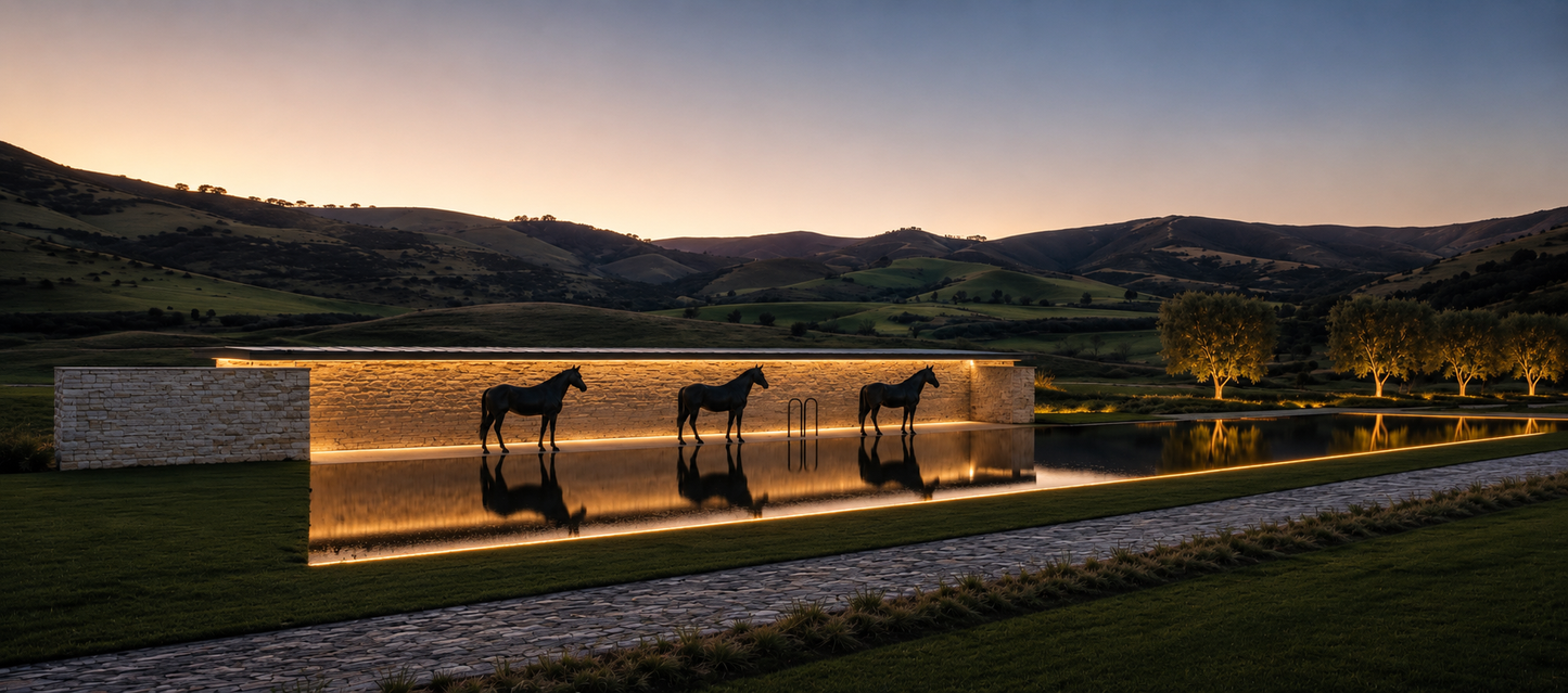 Life sized horse statue