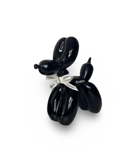 BLACK DESIGNER ICON BALLOON DOG SCULPTURE