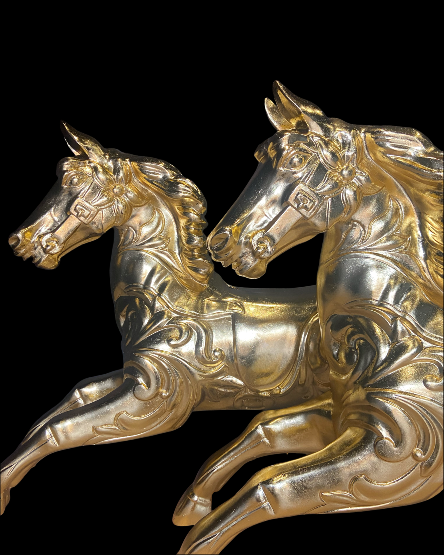 GILDED CAROUSEL HORSE